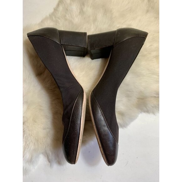 Ferragamo Brown Leather Heel Shoe 8.5 - Picture 2 of 7